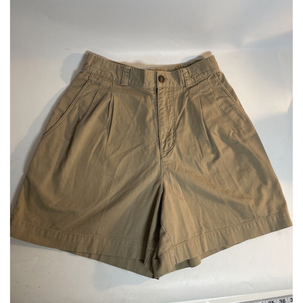 Vtg 90s Patagonia Canvas High Rise 6" Stand Up Hiking Shorts Womens 12 Tan - Picture 1 of 9